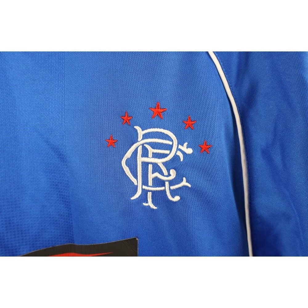 Vintage Umbro Mens Small Spell Out Carling Glasgow Rangers Soccer Jersey Blue - Picture 6 of 11